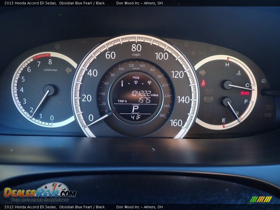 2013 Honda Accord EX Sedan Obsidian Blue Pearl / Black Photo #31