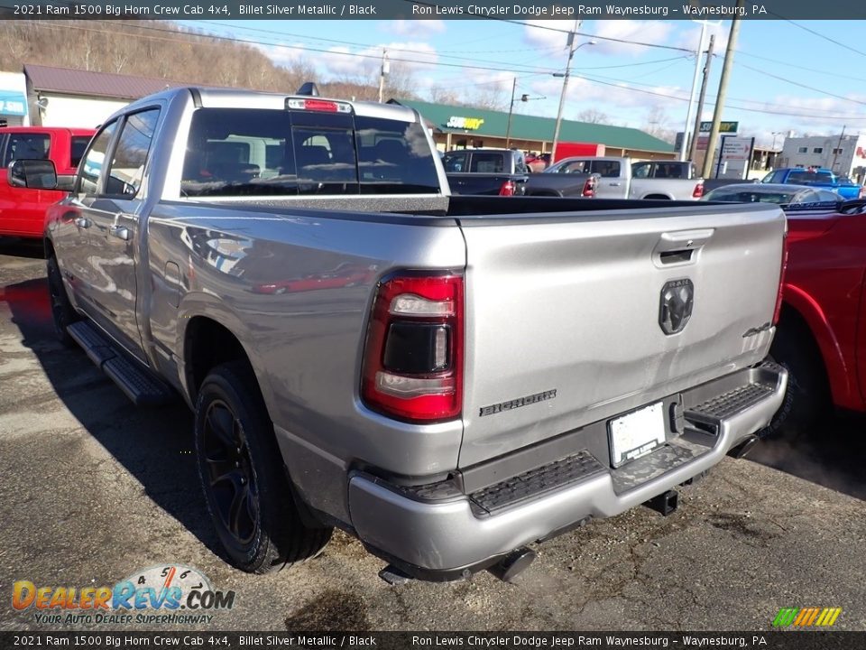 2021 Ram 1500 Big Horn Crew Cab 4x4 Billet Silver Metallic / Black Photo #3