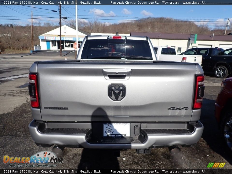 2021 Ram 1500 Big Horn Crew Cab 4x4 Billet Silver Metallic / Black Photo #4