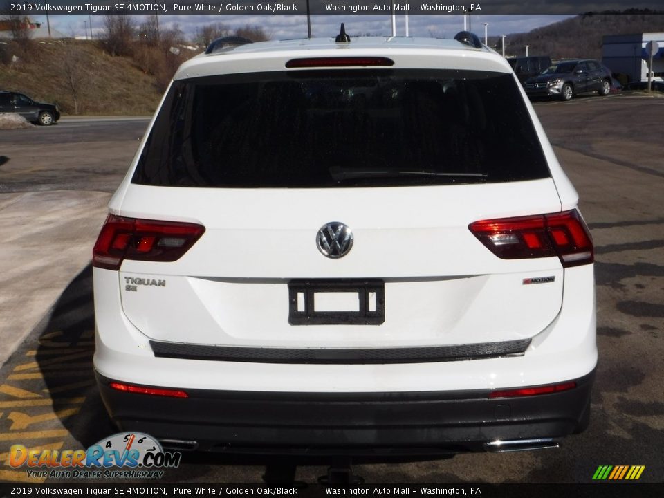 2019 Volkswagen Tiguan SE 4MOTION Pure White / Golden Oak/Black Photo #8