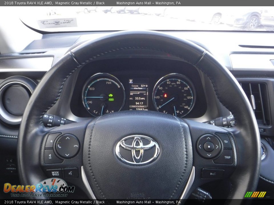 2018 Toyota RAV4 XLE AWD Magnetic Gray Metallic / Black Photo #23