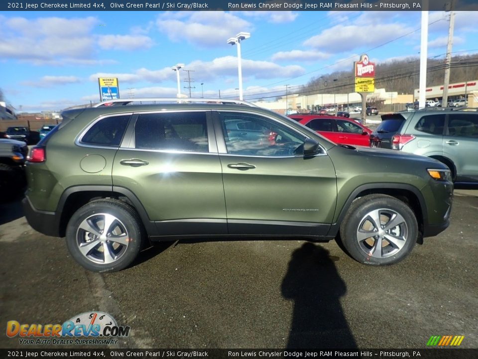 2021 Jeep Cherokee Limited 4x4 Olive Green Pearl / Ski Gray/Black Photo #4