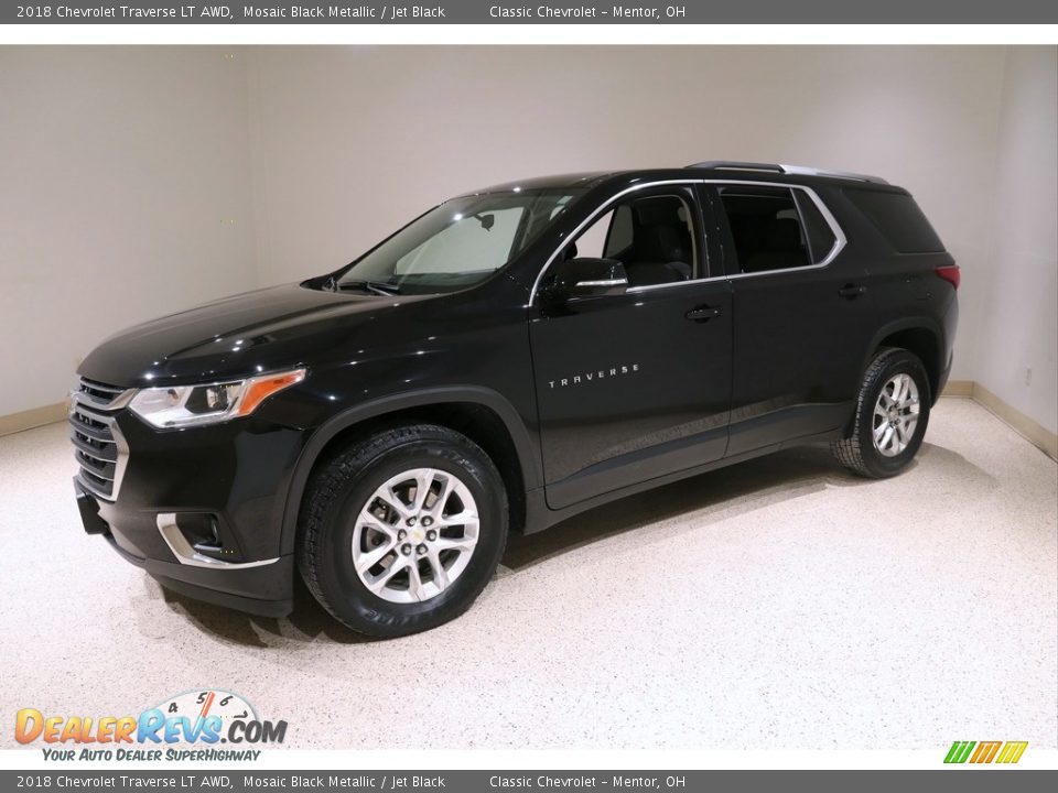 2018 Chevrolet Traverse LT AWD Mosaic Black Metallic / Jet Black Photo #3