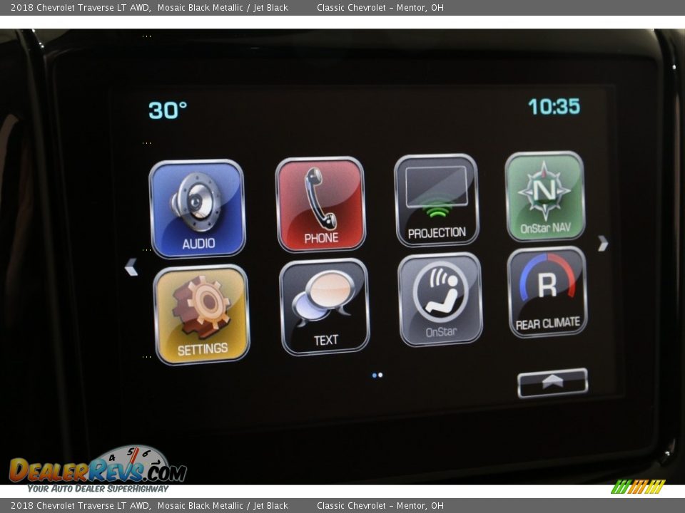 2018 Chevrolet Traverse LT AWD Mosaic Black Metallic / Jet Black Photo #10
