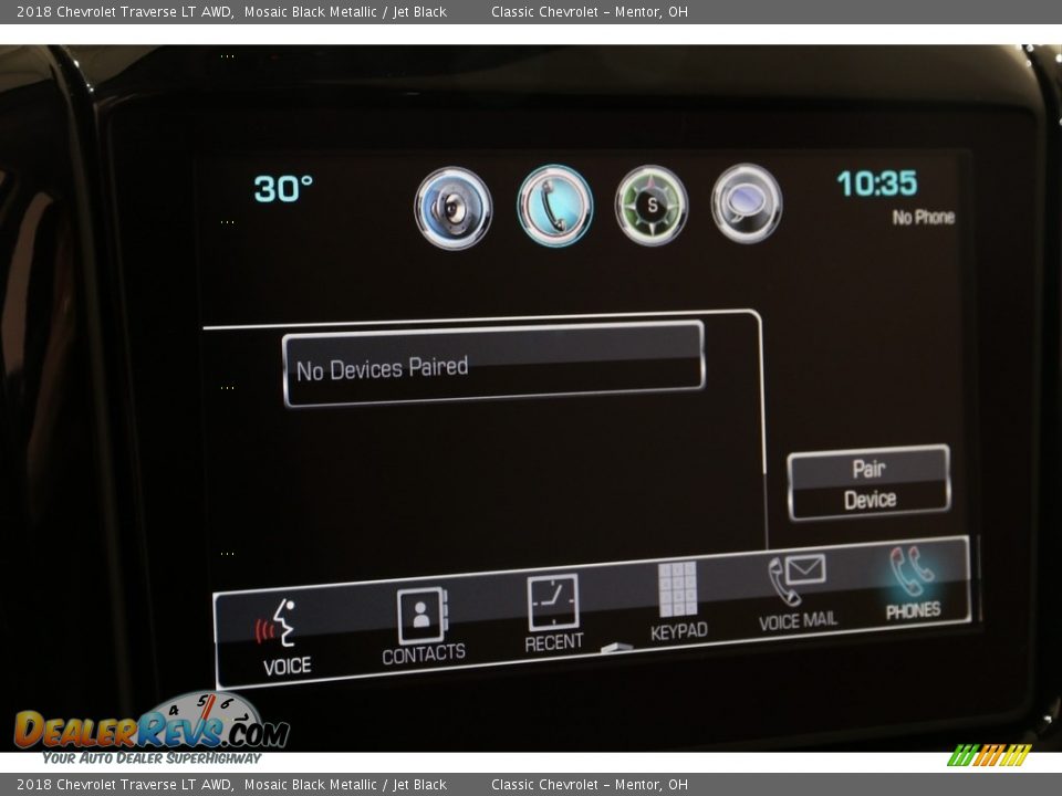 2018 Chevrolet Traverse LT AWD Mosaic Black Metallic / Jet Black Photo #13