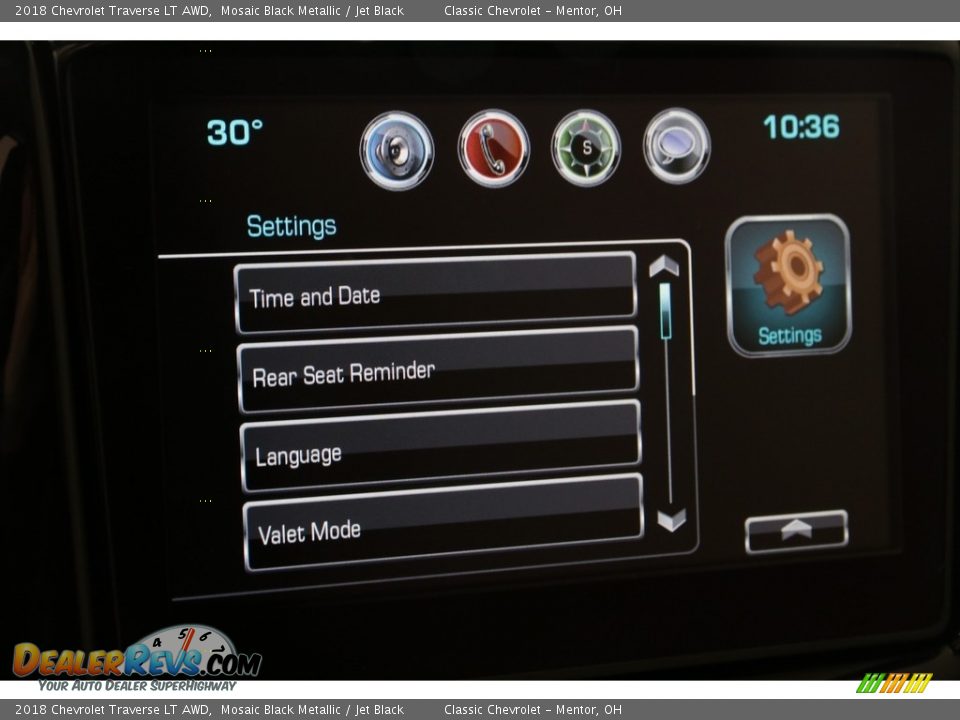 2018 Chevrolet Traverse LT AWD Mosaic Black Metallic / Jet Black Photo #16