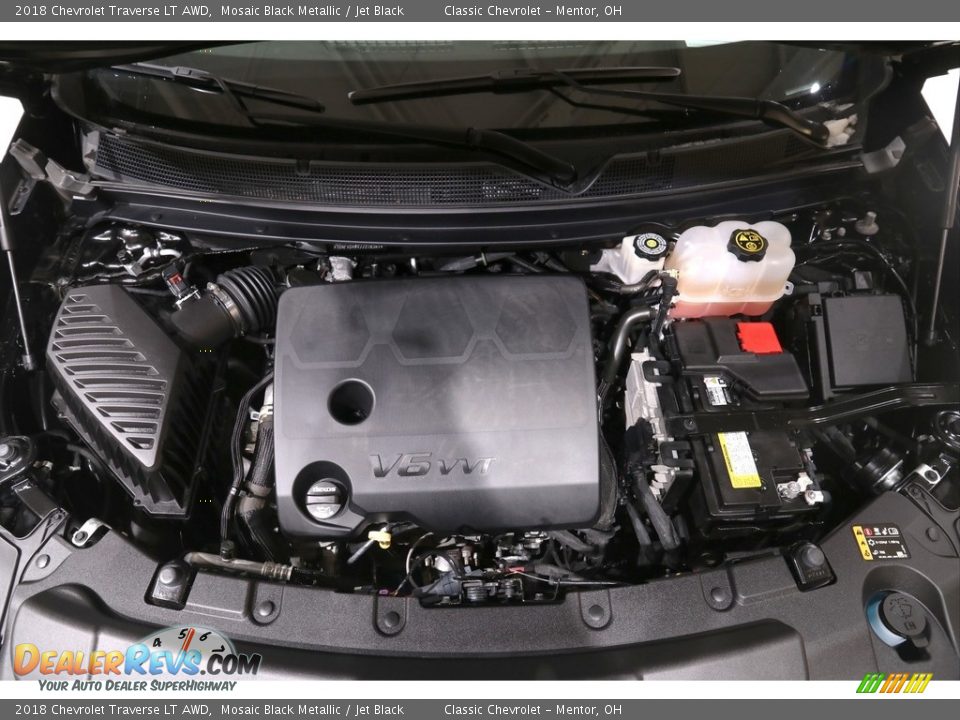 2018 Chevrolet Traverse LT AWD Mosaic Black Metallic / Jet Black Photo #30