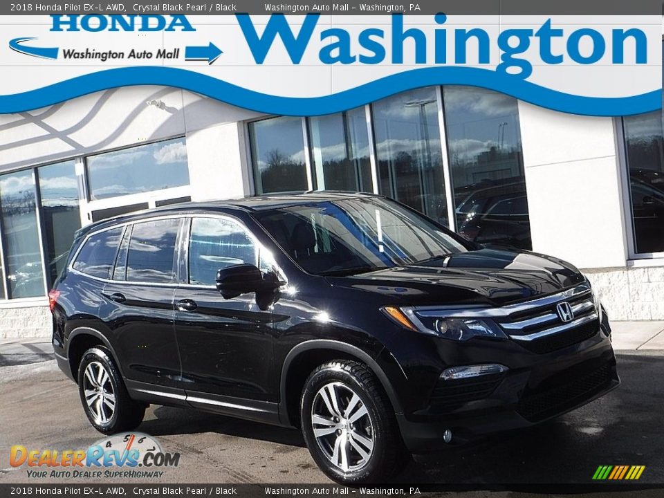 2018 Honda Pilot EX-L AWD Crystal Black Pearl / Black Photo #1