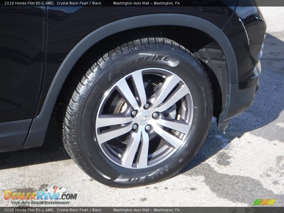 2018 Honda Pilot EX-L AWD Crystal Black Pearl / Black Photo #3