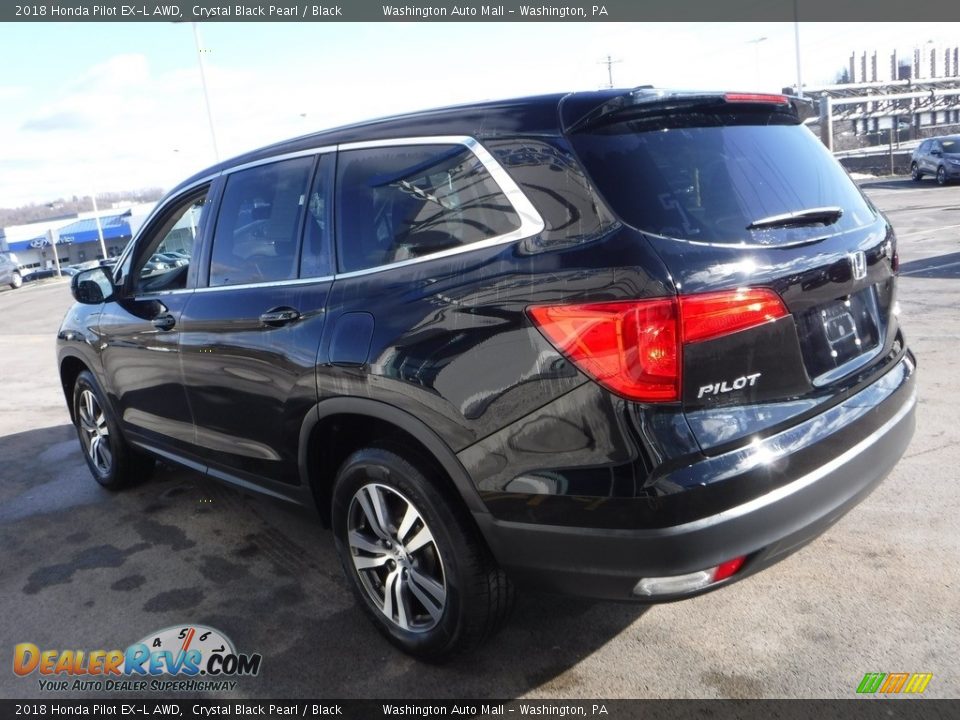 2018 Honda Pilot EX-L AWD Crystal Black Pearl / Black Photo #7