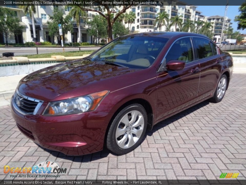 2008 Honda Accord EX-L Sedan Basque Red Pearl / Ivory Photo #1