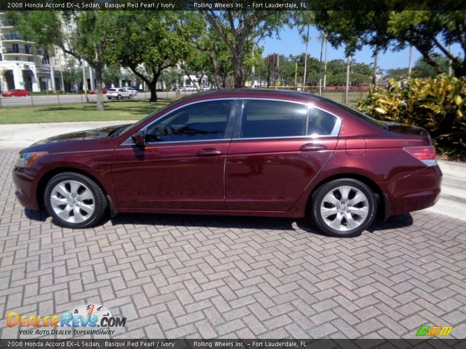 2008 Honda Accord EX-L Sedan Basque Red Pearl / Ivory Photo #3