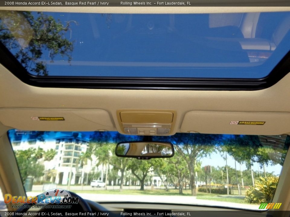 2008 Honda Accord EX-L Sedan Basque Red Pearl / Ivory Photo #4