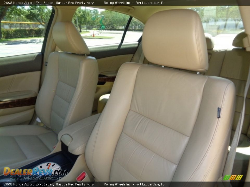 2008 Honda Accord EX-L Sedan Basque Red Pearl / Ivory Photo #6
