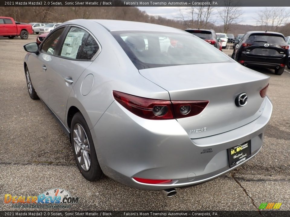 2021 Mazda Mazda3 2.0 Sedan Sonic Silver Metallic / Black Photo #6