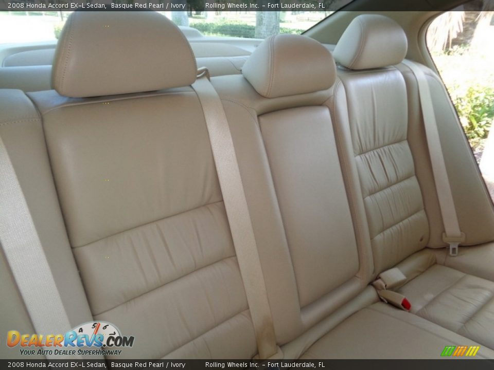 2008 Honda Accord EX-L Sedan Basque Red Pearl / Ivory Photo #8