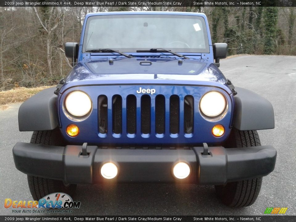 2009 Jeep Wrangler Unlimited X 4x4 Deep Water Blue Pearl / Dark Slate Gray/Medium Slate Gray Photo #3