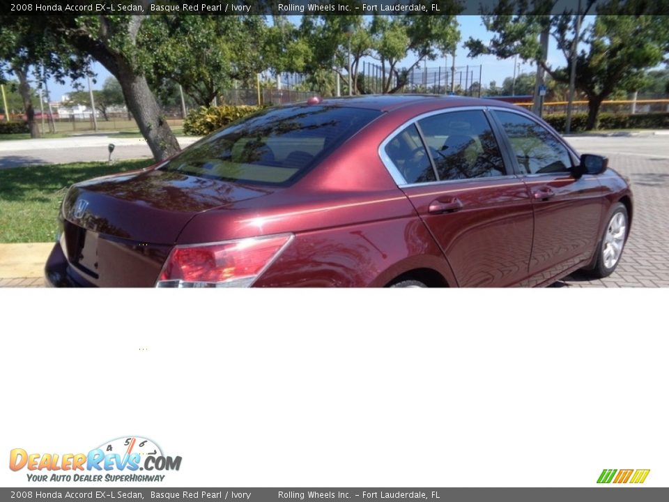 2008 Honda Accord EX-L Sedan Basque Red Pearl / Ivory Photo #9