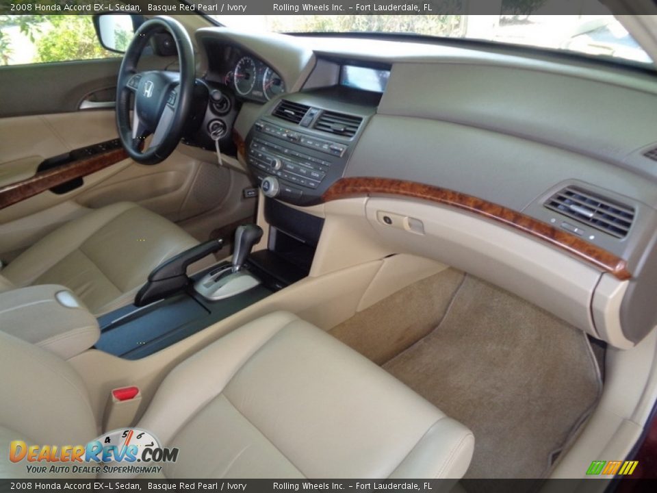 2008 Honda Accord EX-L Sedan Basque Red Pearl / Ivory Photo #10