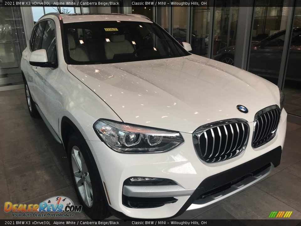 2021 BMW X3 xDrive30i Alpine White / Canberra Beige/Black Photo #1