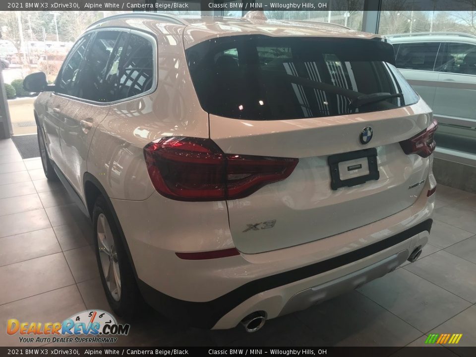 2021 BMW X3 xDrive30i Alpine White / Canberra Beige/Black Photo #2