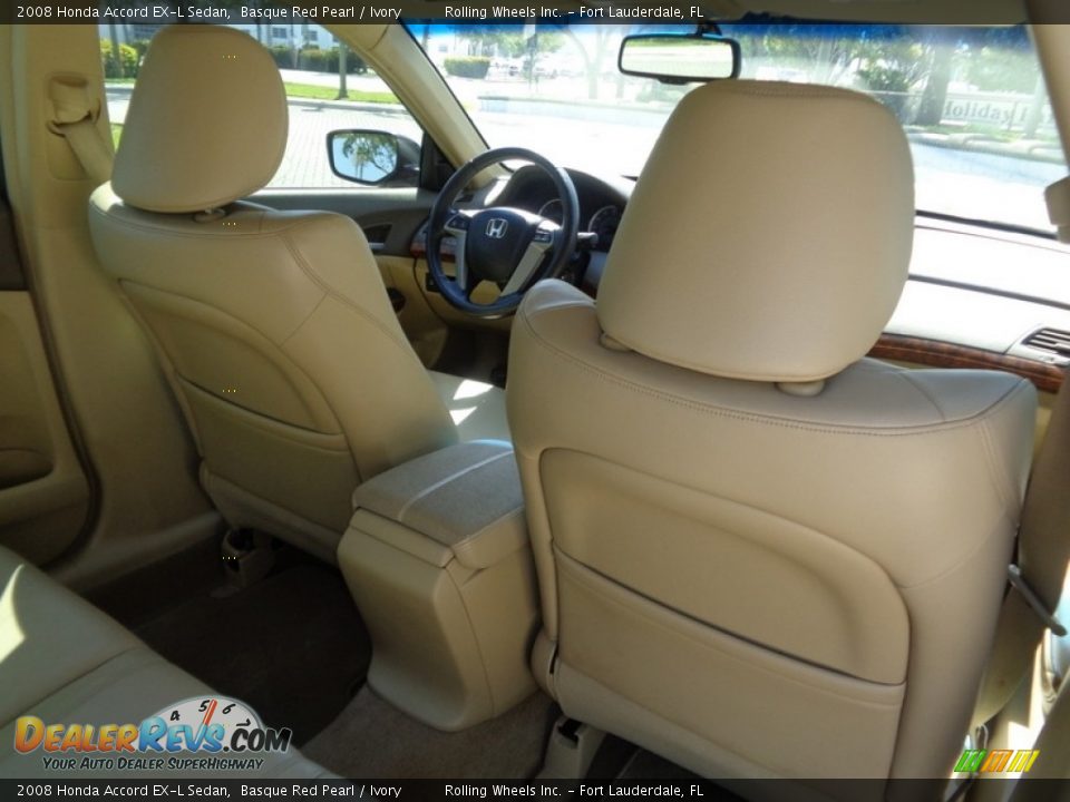 2008 Honda Accord EX-L Sedan Basque Red Pearl / Ivory Photo #12