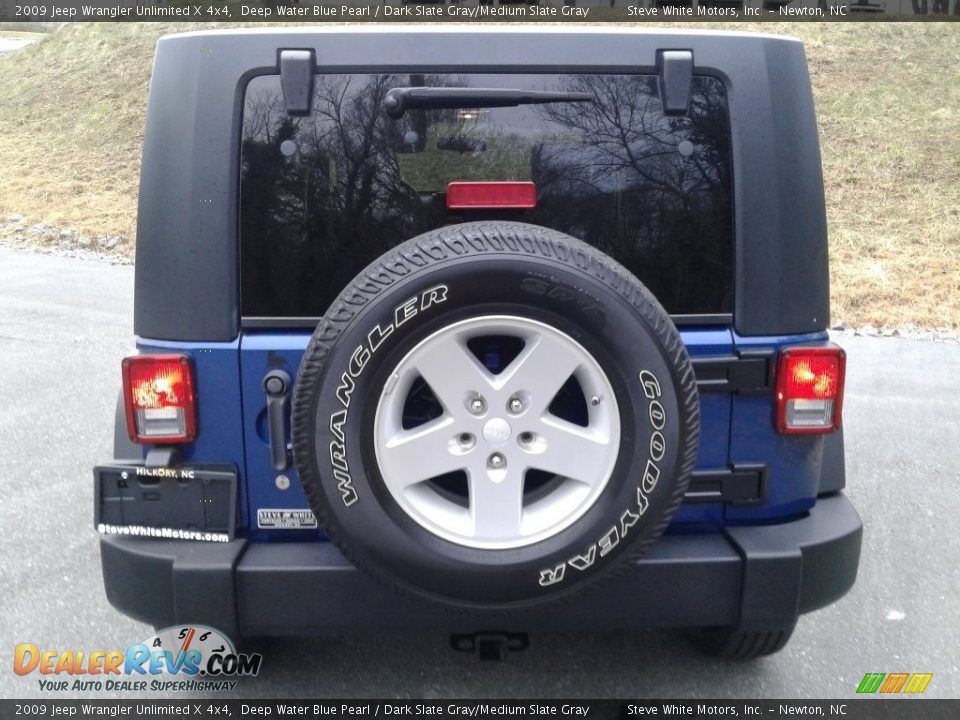 2009 Jeep Wrangler Unlimited X 4x4 Deep Water Blue Pearl / Dark Slate Gray/Medium Slate Gray Photo #7