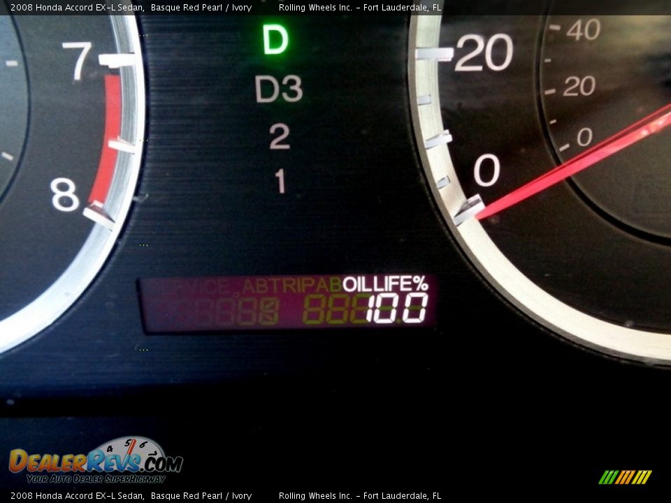 2008 Honda Accord EX-L Sedan Basque Red Pearl / Ivory Photo #14