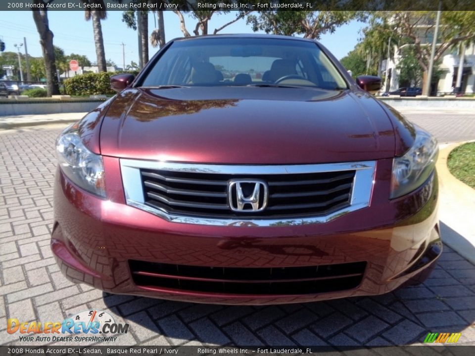 2008 Honda Accord EX-L Sedan Basque Red Pearl / Ivory Photo #15