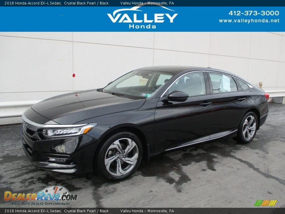 2018 Honda Accord EX-L Sedan Crystal Black Pearl / Black Photo #1