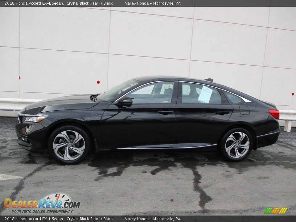 2018 Honda Accord EX-L Sedan Crystal Black Pearl / Black Photo #2
