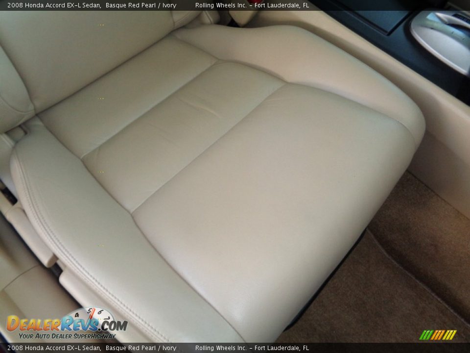 2008 Honda Accord EX-L Sedan Basque Red Pearl / Ivory Photo #18