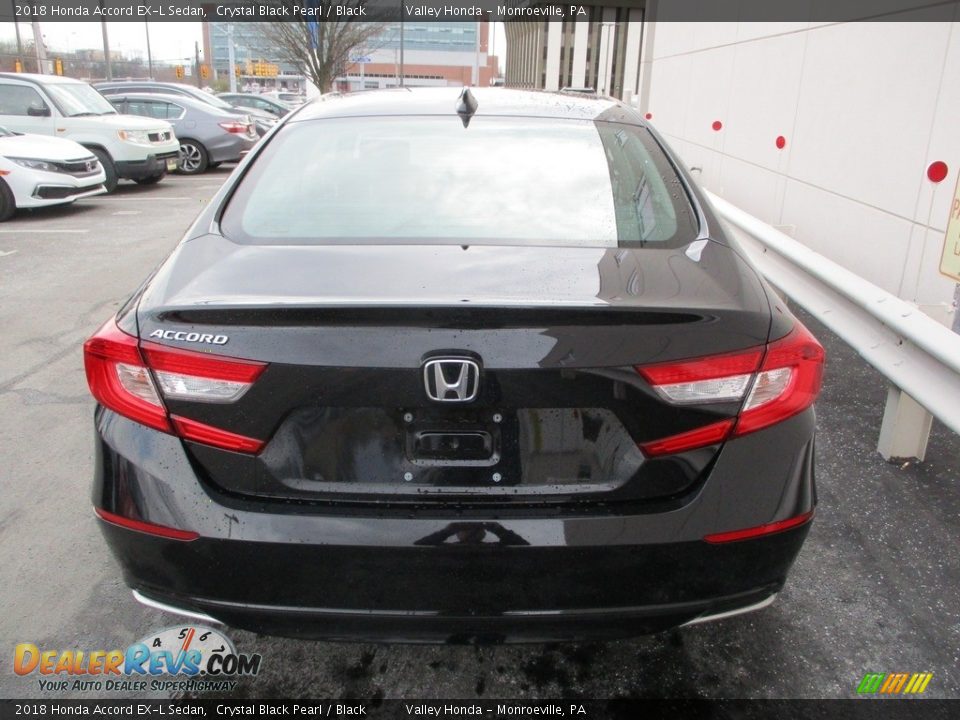 2018 Honda Accord EX-L Sedan Crystal Black Pearl / Black Photo #4