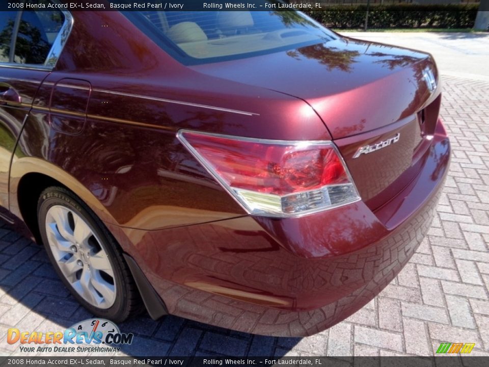 2008 Honda Accord EX-L Sedan Basque Red Pearl / Ivory Photo #19