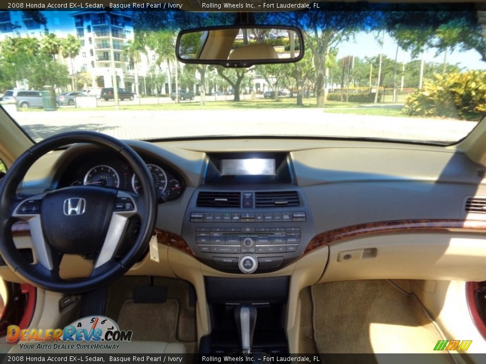 2008 Honda Accord EX-L Sedan Basque Red Pearl / Ivory Photo #20