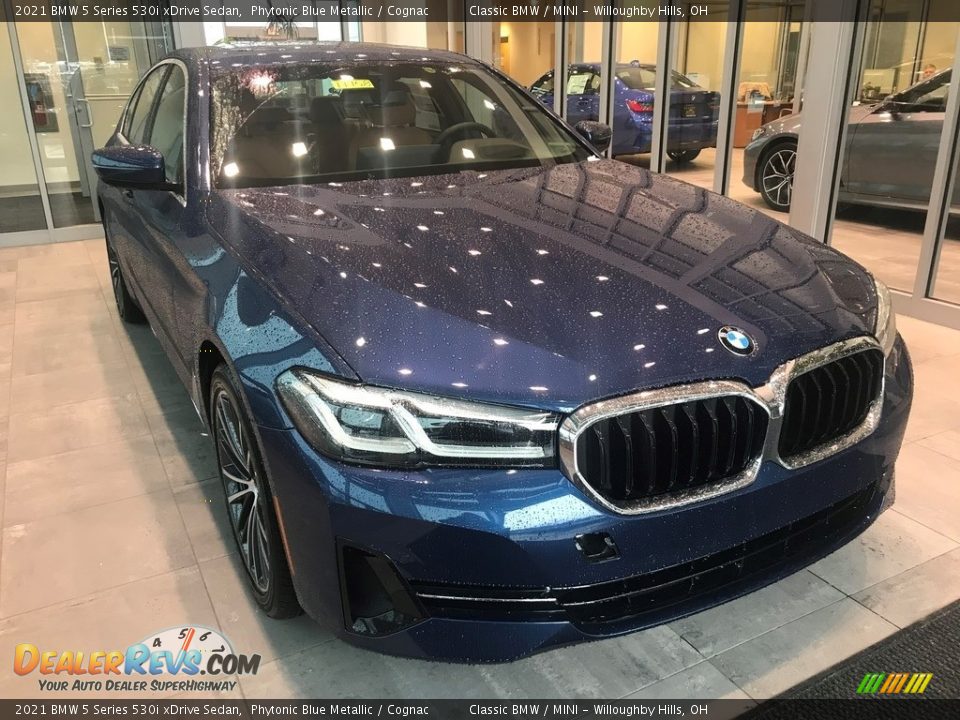 2021 BMW 5 Series 530i xDrive Sedan Phytonic Blue Metallic / Cognac Photo #1