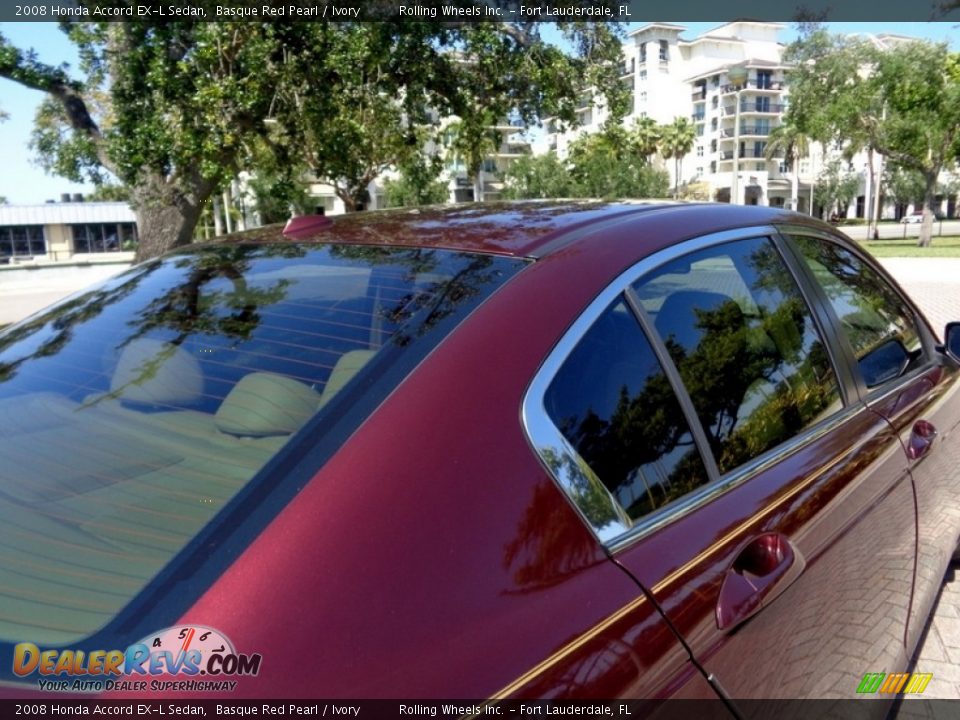 2008 Honda Accord EX-L Sedan Basque Red Pearl / Ivory Photo #21