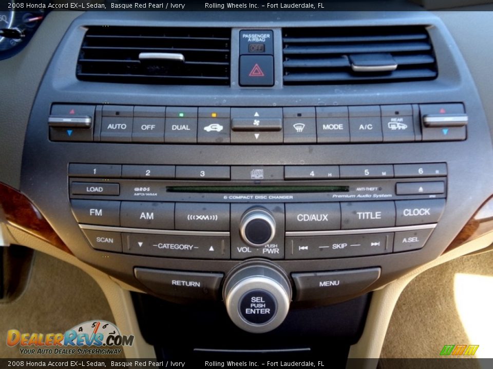 2008 Honda Accord EX-L Sedan Basque Red Pearl / Ivory Photo #22