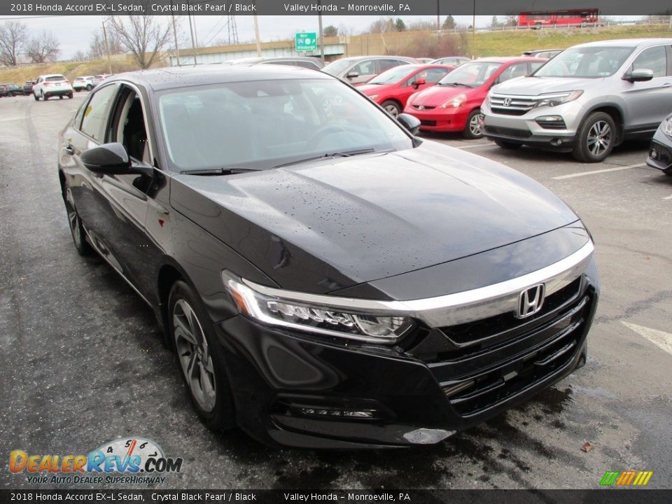 2018 Honda Accord EX-L Sedan Crystal Black Pearl / Black Photo #7
