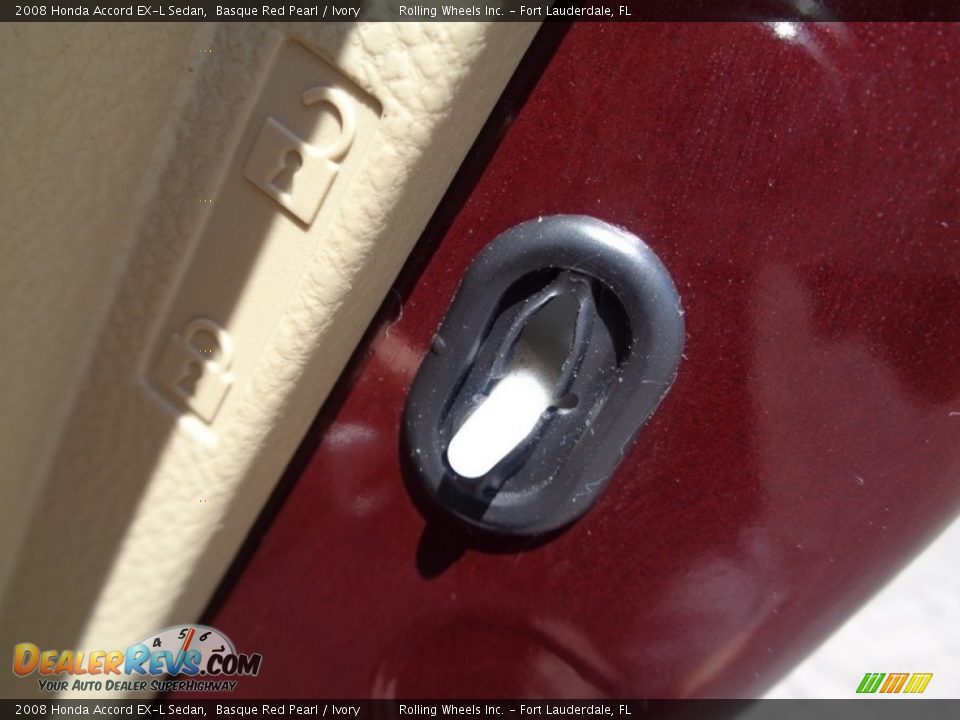 2008 Honda Accord EX-L Sedan Basque Red Pearl / Ivory Photo #23
