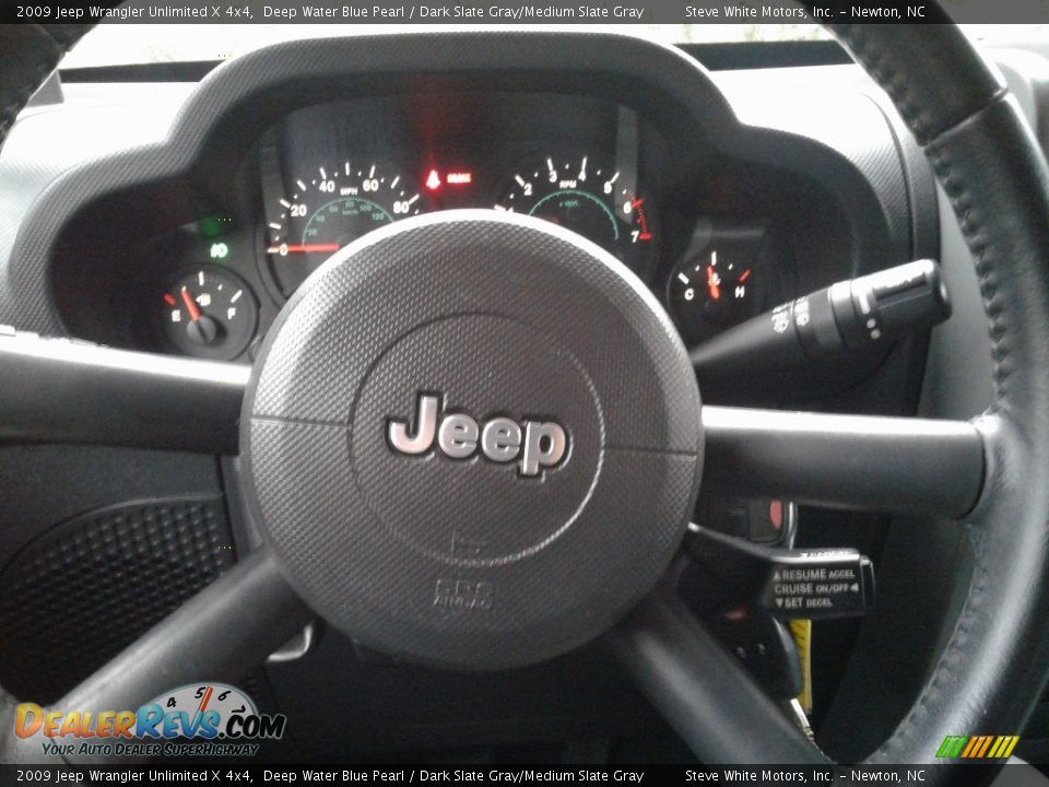 2009 Jeep Wrangler Unlimited X 4x4 Deep Water Blue Pearl / Dark Slate Gray/Medium Slate Gray Photo #17