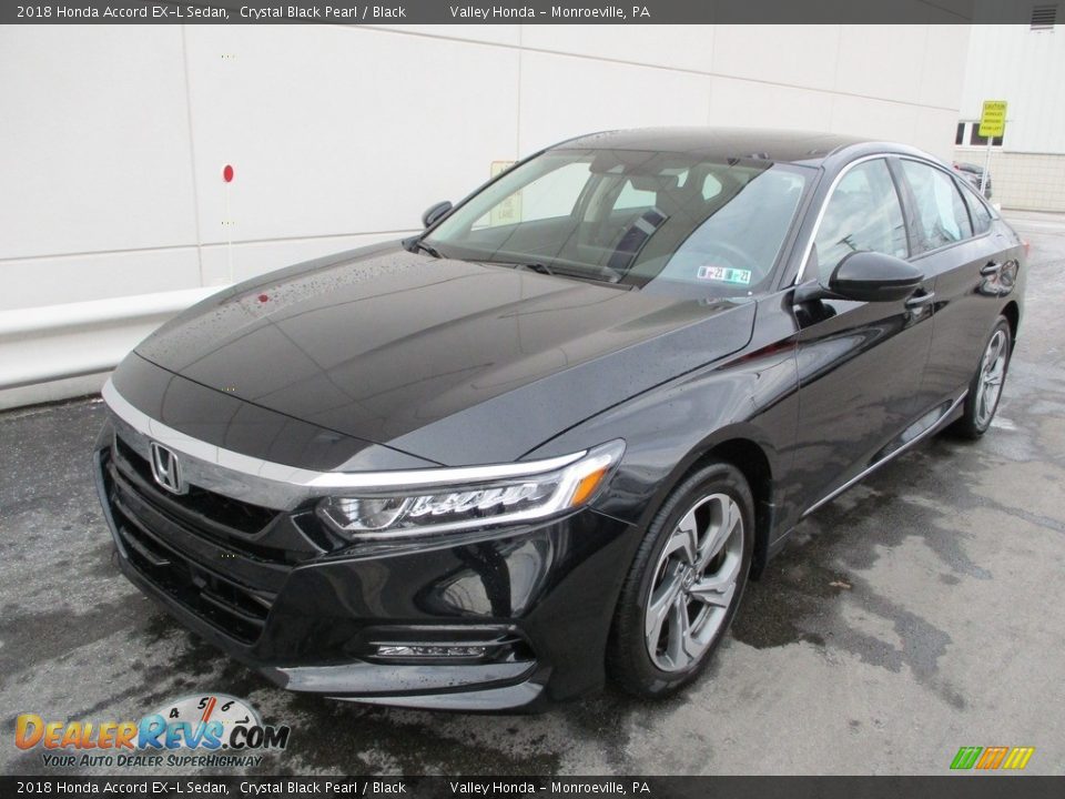 2018 Honda Accord EX-L Sedan Crystal Black Pearl / Black Photo #9