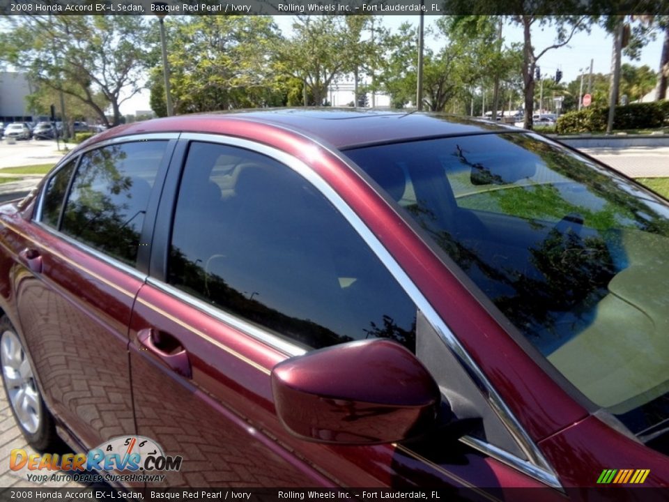 2008 Honda Accord EX-L Sedan Basque Red Pearl / Ivory Photo #25