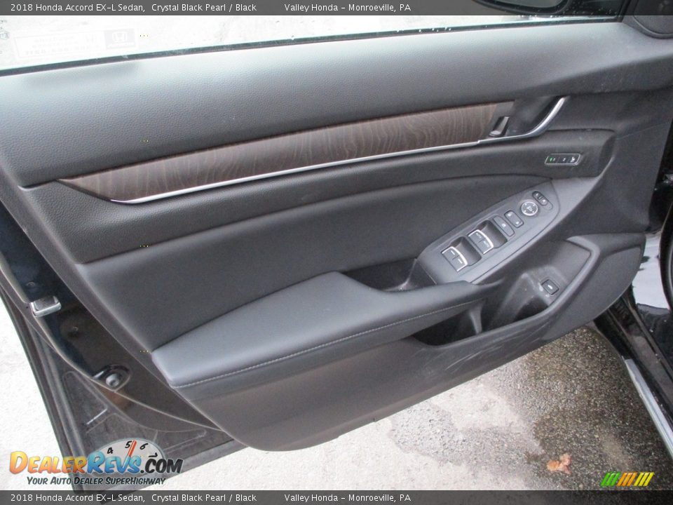 2018 Honda Accord EX-L Sedan Crystal Black Pearl / Black Photo #10