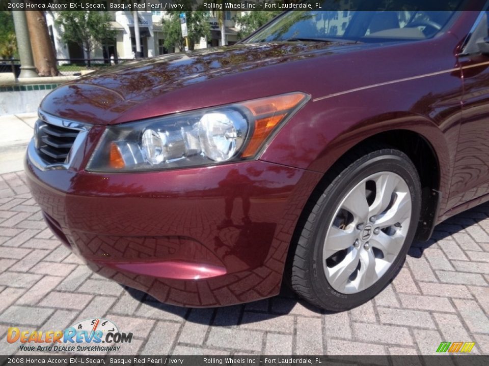 2008 Honda Accord EX-L Sedan Basque Red Pearl / Ivory Photo #27