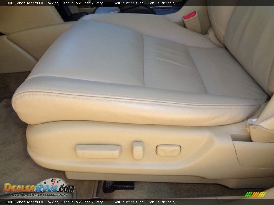 2008 Honda Accord EX-L Sedan Basque Red Pearl / Ivory Photo #28