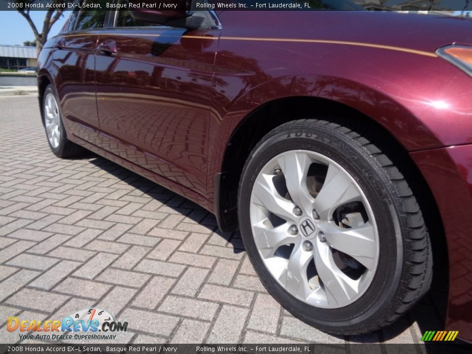2008 Honda Accord EX-L Sedan Basque Red Pearl / Ivory Photo #29