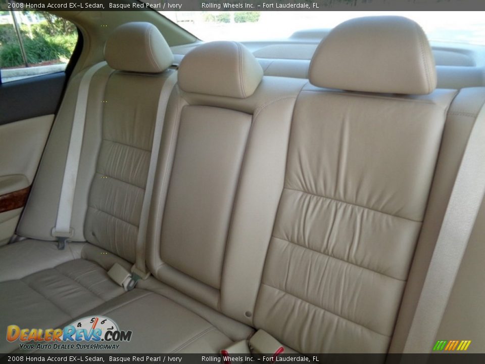 2008 Honda Accord EX-L Sedan Basque Red Pearl / Ivory Photo #30