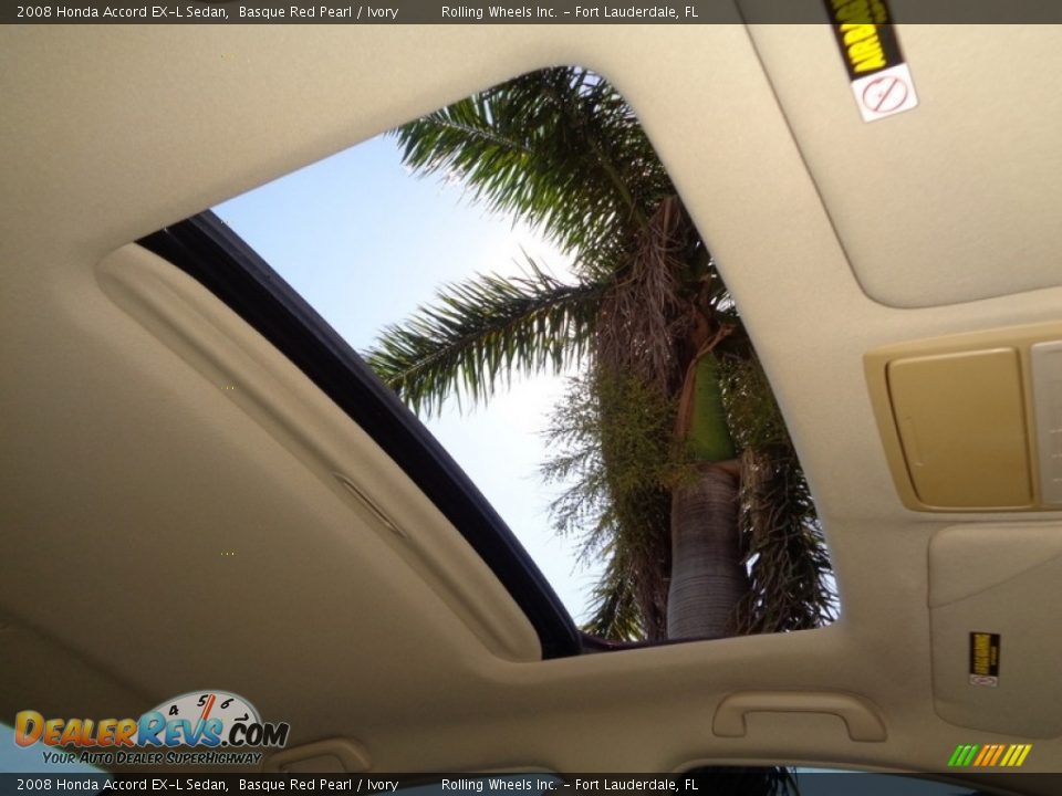 2008 Honda Accord EX-L Sedan Basque Red Pearl / Ivory Photo #31