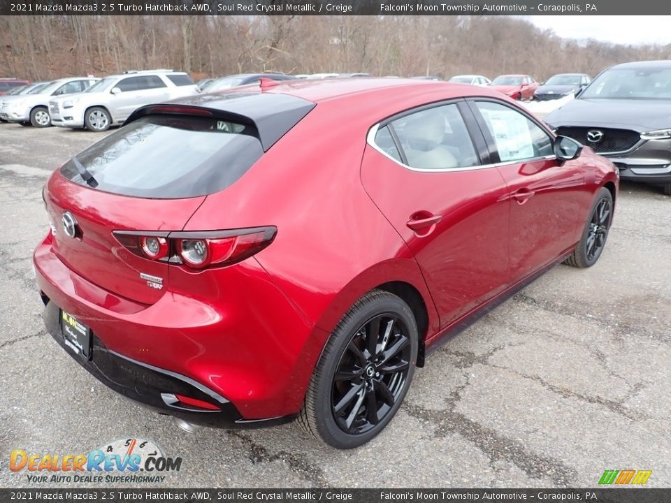 2021 Mazda Mazda3 2.5 Turbo Hatchback AWD Soul Red Crystal Metallic / Greige Photo #2